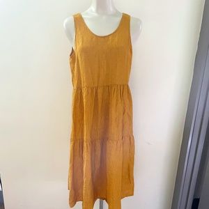 SPRING 2021 EILEEN FISHER TIERD LINEN DRESS